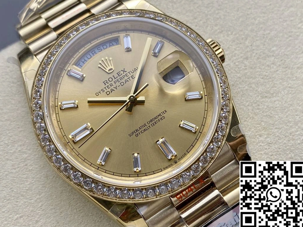 Day QF Rolex M228348rbr-0002 Tungsten Dial Steel Factory Gold v5 Date 0413